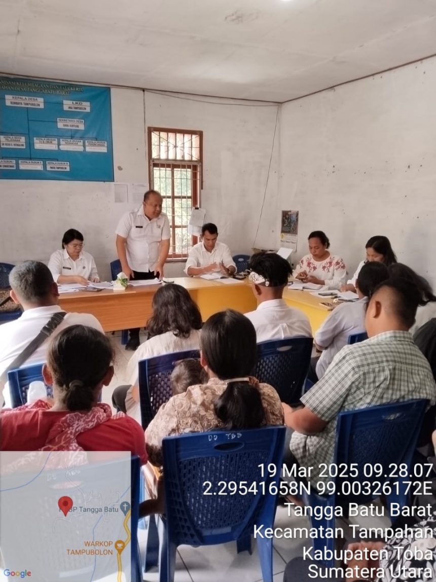 Kegiatan Pokja Kampung KB Desa Tangga Batu Barat Kecamatan Tampahan pada Tanggal 19 Maret 2025